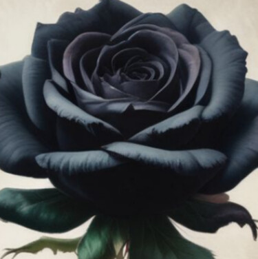 DAJA BLAQQ: FLOWER SERIES COLLECTION (FIORE NOIR) Pittura intitolato "DAJA BLAQQ: FLOWER…" da Daja, Opera d'arte originale, Immagine generata dall'IA