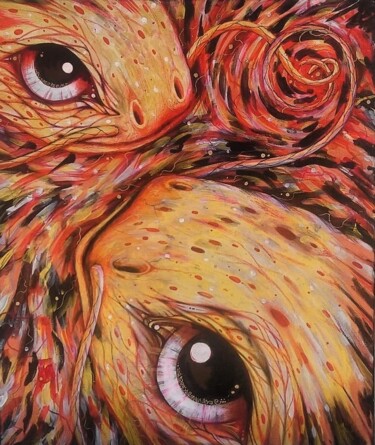 「Kiss」というタイトルの絵画 Andrey Kostinによって, オリジナルのアートワーク, アクリル