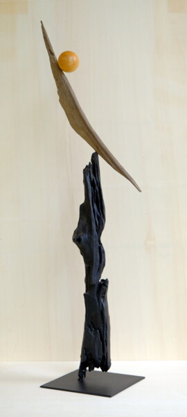 Sculpture intitulée "TRAJECTOIRES" par Demos, Œuvre d'art originale, Bois