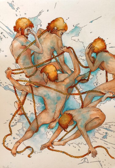제목이 "Attachements"인 미술작품 Lidia Marinova로, 원작, 수채화