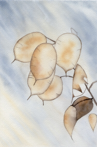 Schilderij getiteld "Monnaie du pape" door Michouflou, Origineel Kunstwerk, Aquarel