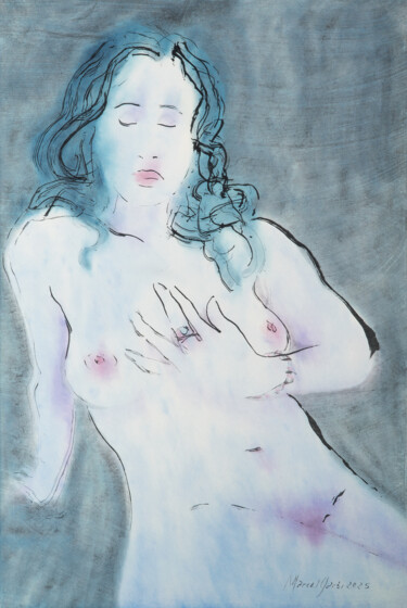 Malarstwo zatytułowany „What she sought was…” autorstwa Marcel Garbi, Oryginalna praca, Akwarela