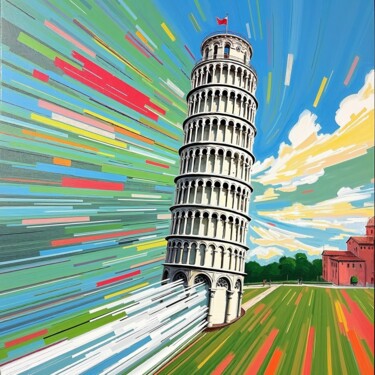 数字艺术 标题为“The Leaning Tower o…” 由Valery Maslov, 原创艺术品, AI生成的图像