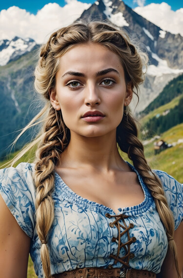 Natural Beauty Monika Цифровое искусство под названием "Natural Beauty Moni…" - Jo Graetz (Jo Graetz), Подлинное произведение искусства, Изображен…