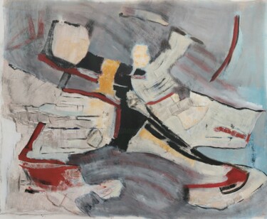 「la France en chute…」というタイトルの絵画 Monique Morellecによって, オリジナルのアートワーク, アクリル
