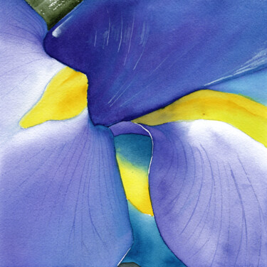 Painting titled "Iris" by Michouflou, Original Artwork, Watercolor