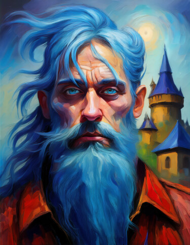 Digital Arts με τίτλο "BARBE BLEUE" από Jocya Cornier, Αυθεντικά έργα τέχνης, Εικόνα που δημιουργήθηκε με AI