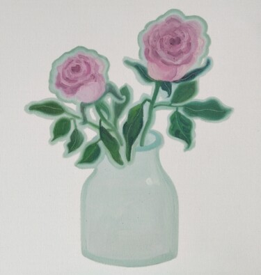 "rose01" başlıklı Tablo Lihua Ji tarafından, Orijinal sanat, Petrol