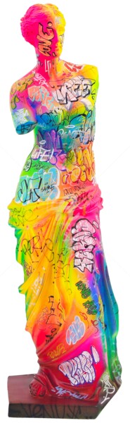 Venus Art Graffiti Sculpture titled "Venus Art Graffiti" by Vincent Bardou, Original Artwork, Resin