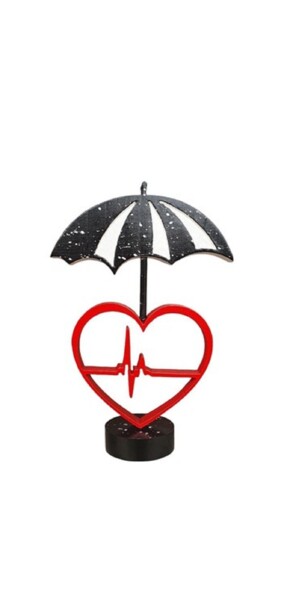 Scultura intitolato "Battement de coeur" da Ravi, Opera d'arte originale, Acrilico