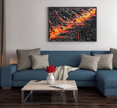 Pintura intitulada "ИЗВЕРЖЕНИЕ" por Alexey Smirnov (SAVART), Obras de arte originais, Tinta de esmalte