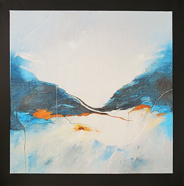 Painting titled ""Équilibre intérieu…" by Mariame Larour, Original Artwork, Acrylic Mounted on Wood Stretcher frame