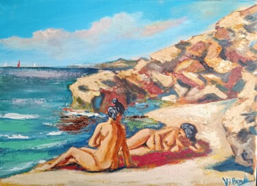 Schilderij getiteld "Summer Harmony" door Vitalii Bondarenko (ViBond), Origineel Kunstwerk, Olie