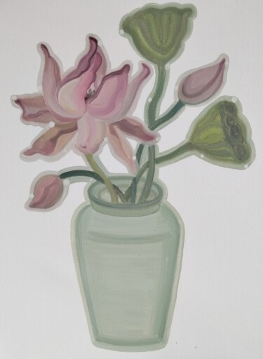 "lotus06" başlıklı Tablo Lihua Ji tarafından, Orijinal sanat, Petrol