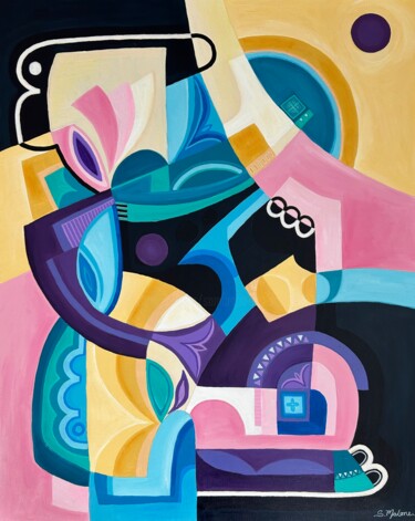 Peinture intitulée "The Embrace" par Samantha Malone, Œuvre d'art originale, Acrylique Monté sur Châssis en bois