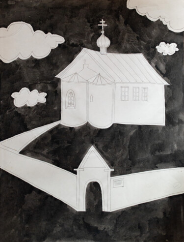 Pintura intitulada "temple" por Pavel Minchenia, Obras de arte originais, Tinta