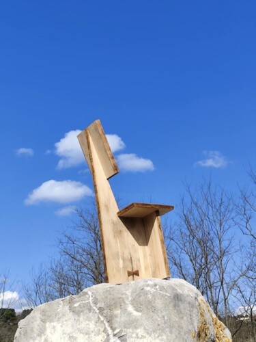 Design intitolato "TUMALOG chaise scul…" da Utopia Project, Opera d'arte originale, Mobili