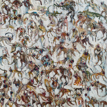 Pittura intitolato "Crowd" da Gabriele Poidomani (Kiro), Opera d'arte originale, Acrilico