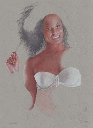 Zeichnungen mit dem Titel ""Umaira (23:09)"" von Walter Roos, Original-Kunstwerk, Bleistift