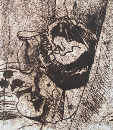 Картина под названием "still life" - Pavel Minchenia, Подлинное произведение искусства, Масло