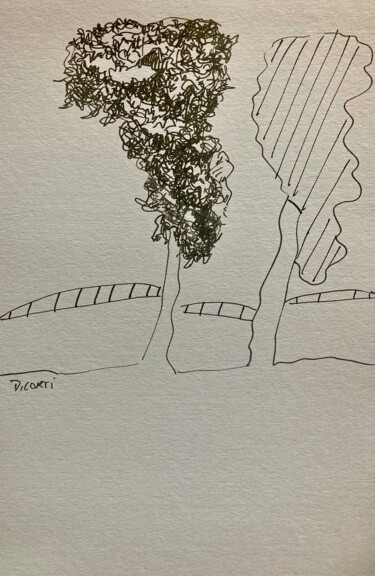 Drawing titled "DÉBUT MAI 2025" by Dominique Corti, Original Artwork, Ink