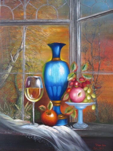 Whispers of Autumn Картина под названием "Whispers of Autumn" - Jihea Kim, Подлинное произведение искусства, Масло Установлен на Деревянная рам…
