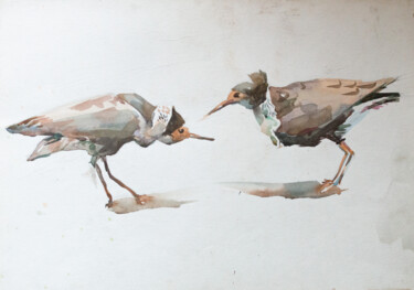 Pittura intitolato "partridge" da Pavel Minchenia, Opera d'arte originale, Acquarello