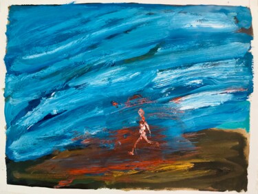 Ζωγραφική με τίτλο "walk in progress/ o…" από Fernand Fernandez, Αυθεντικά έργα τέχνης, Λάδι