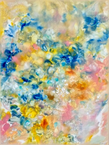 Pittura intitolato "Hydrangea I" da Khrystyna Kozyuk, Opera d'arte originale, Olio Montato su Telaio per barella in legno