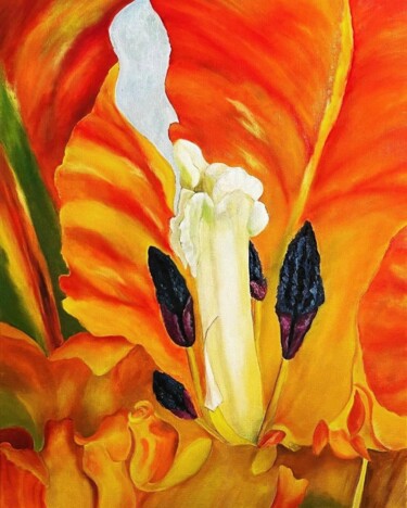 Pintura intitulada "Мужское начало" por Ulia Nazar, Obras de arte originais, Óleo Montado em Armação em madeira