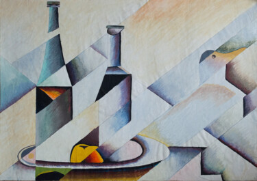 "apple still life" başlıklı Tablo Pavel Minchenia tarafından, Orijinal sanat, Guaş boya