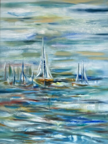 "Sailing VI" başlıklı Tablo Khrystyna Kozyuk tarafından, Orijinal sanat, Petrol Ahşap Sedye çerçevesi üzerine monte edilmiş