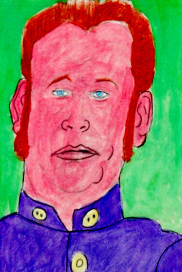 Peinture intitulée "Le gardien" par José Espiguinha, Œuvre d'art originale, Gouache