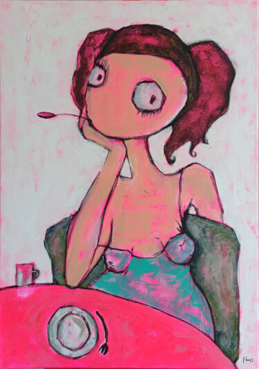 Peinture intitulée "Tabula rosa" par Eva Hidalgo, Œuvre d'art originale, Acrylique Monté sur Châssis en bois