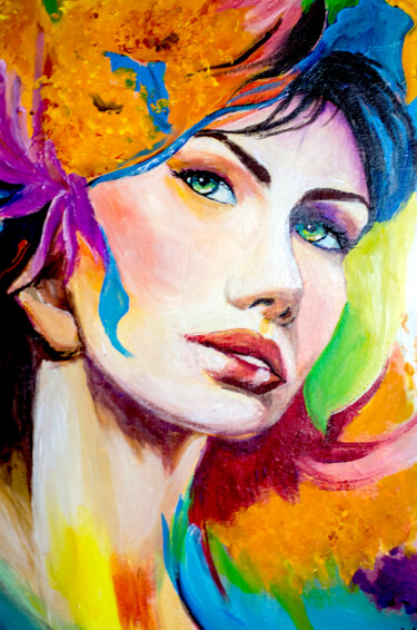 Pittura intitolato "Entre Sonhos e Cores" da Ildemarina Rodrigo, Opera d'arte originale, Acrilico