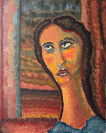 Картина под названием "Woman's portrait 2" - Валерий Янг, Подлинное произведение искусства, Акрил