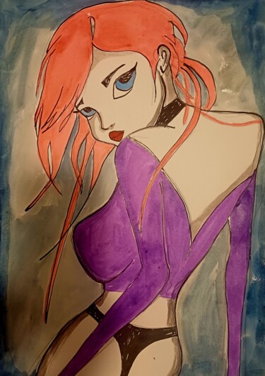 Tekening getiteld "Heat in the body" door Ashton Knighting, Origineel Kunstwerk, Inkt