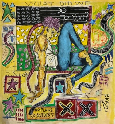 Painting titled "What did we do to y…" by Brazo, Original Artwork, Acrylic