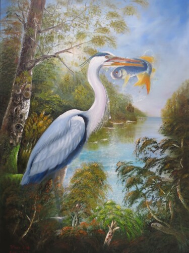 The Hidden Danger Painting titled "The Hidden Danger" by Jihea Kim, Original Artwork, Oil Mounted on Wood Stretcher frame