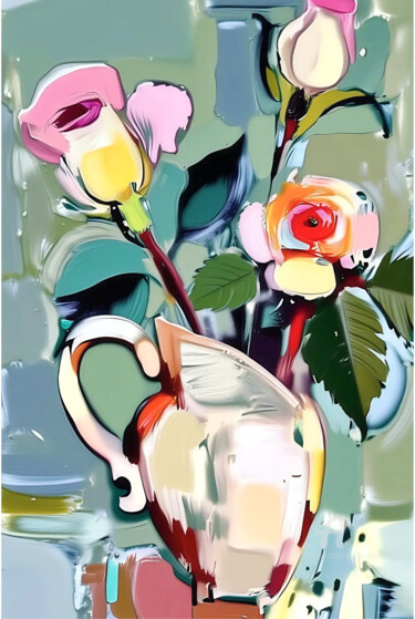 数字艺术 标题为“13-Abstract still l…” 由Teresa Casas, 原创艺术品, AI生成的图像
