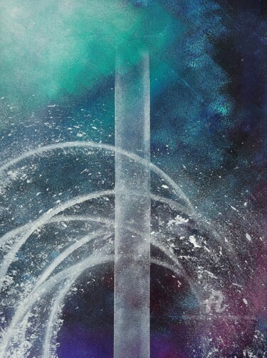 "Ether" başlıklı Tablo Emmanuelle Donzé tarafından, Orijinal sanat, Akrilik
