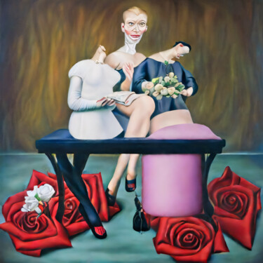 数字艺术 标题为“'The Roses' In Form…” 由Meahau, 原创艺术品, AI生成的图像