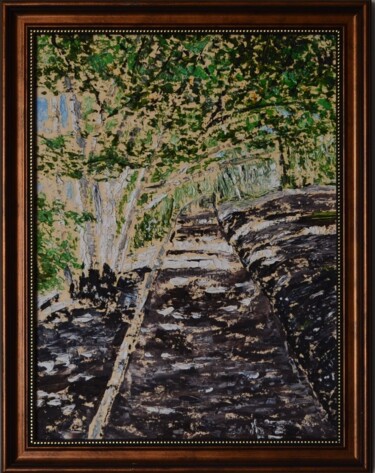 "Beech forest on the…" başlıklı Tablo Vladimir Lebedev tarafından, Orijinal sanat, Petrol Karton üzerine monte edilmiş