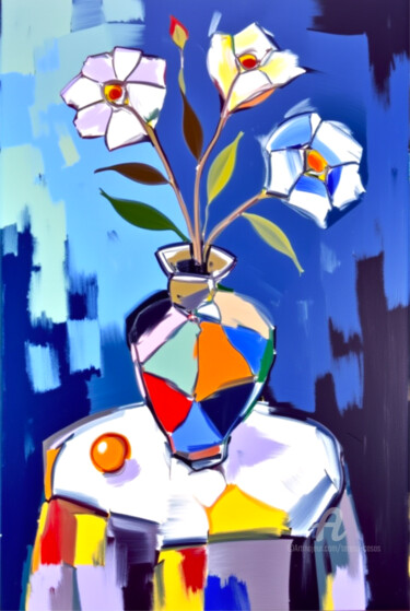 数字艺术 标题为“17-Abstract still l…” 由Teresa Casas, 原创艺术品, AI生成的图像