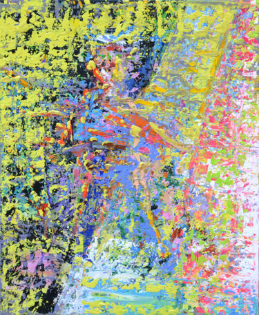 Peinture intitulée "Street walker" par Borko Petrovic, Œuvre d'art originale, Huile Monté sur Châssis en bois