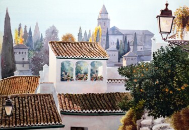 Peinture intitulée "Albaicín.3" par Balderas, Œuvre d'art originale, Aquarelle