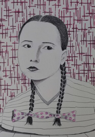 图画 标题为“Wegyong” 由Milto Sideris, 原创艺术品, 圆珠笔