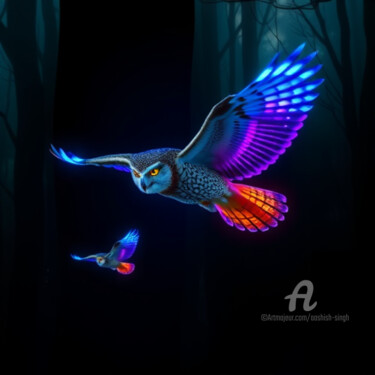 Colorful Wisdom Arte digitale intitolato "Colorful Wisdom" da Aashish Singh, Opera d'arte originale, Pittura digitale