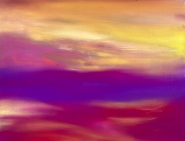 Synaesthesia (California sunset), 2024 Σχέδιο με τίτλο "Synaesthesia (Calif…" από Atelier Cléophée, Αυθεντικά έργα τέχνης, Παστέλ