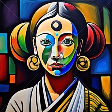 Картина под названием "Sothbis ( Picasso p…" - Georgii Stepanov, Подлинное произведение искусства, Масло